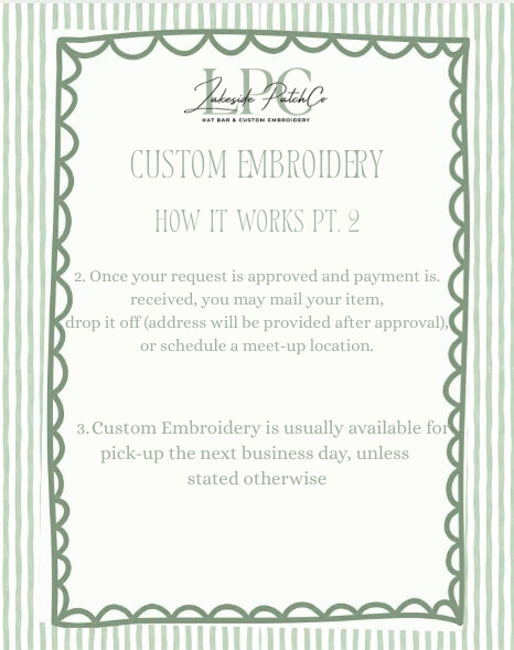 Custom Embroidery Request