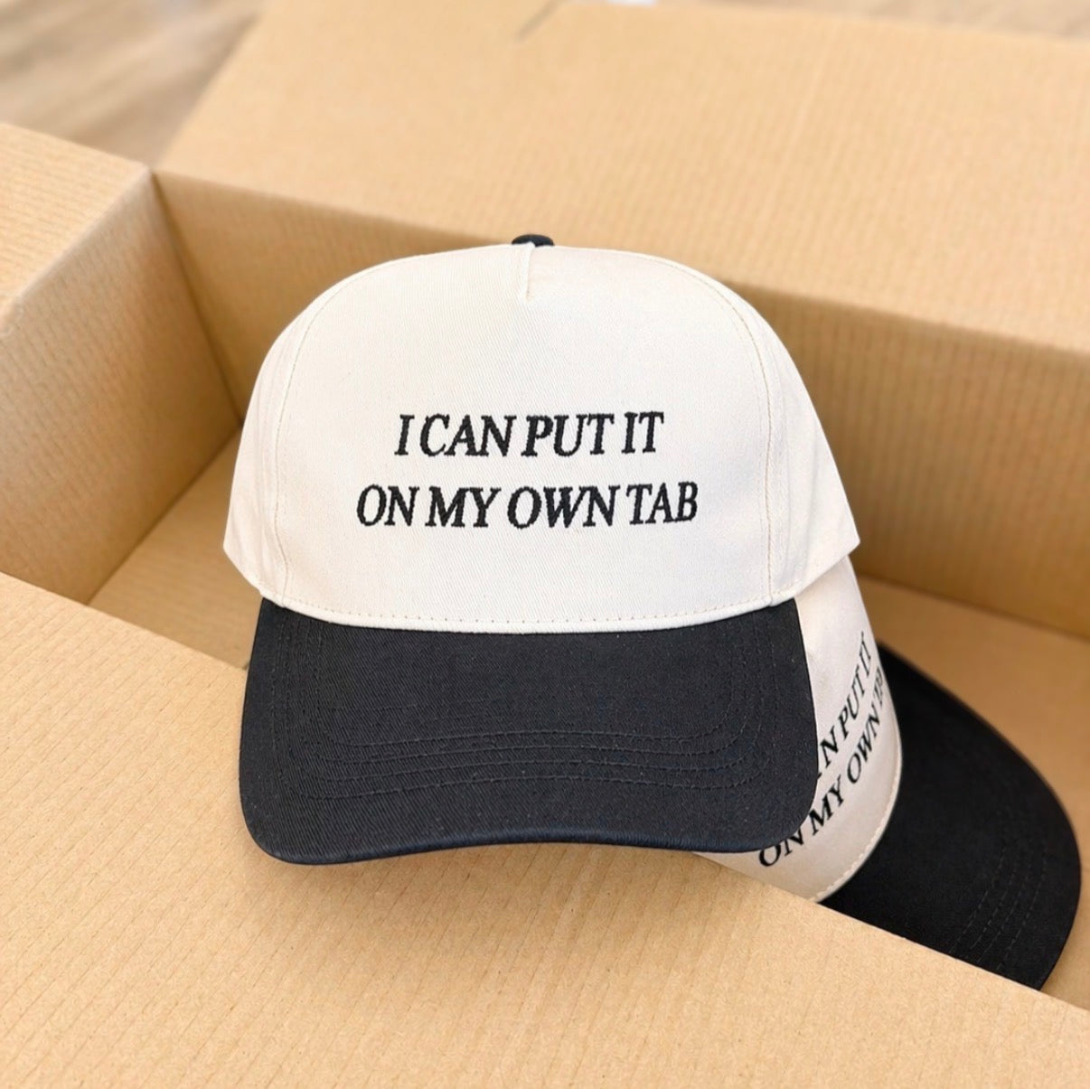 I can put it on my own tab Hat