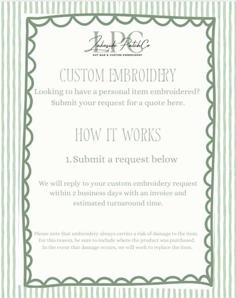 Custom Embroidery Request