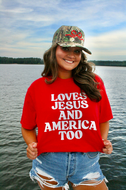 Loves Jesus & America Too T-Shirt
