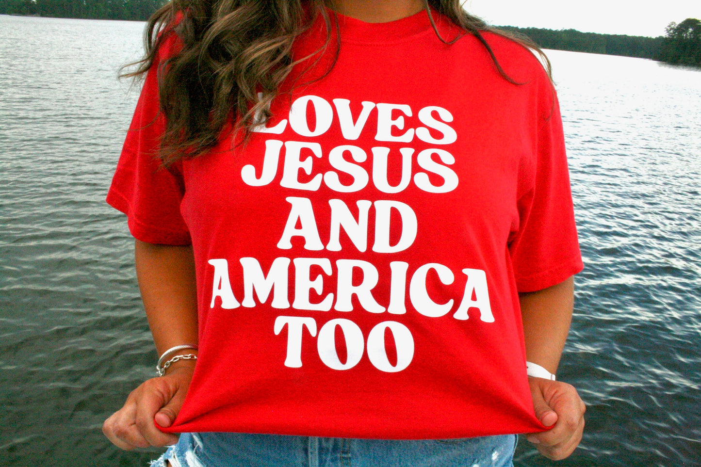 Loves Jesus & America Too T-Shirt