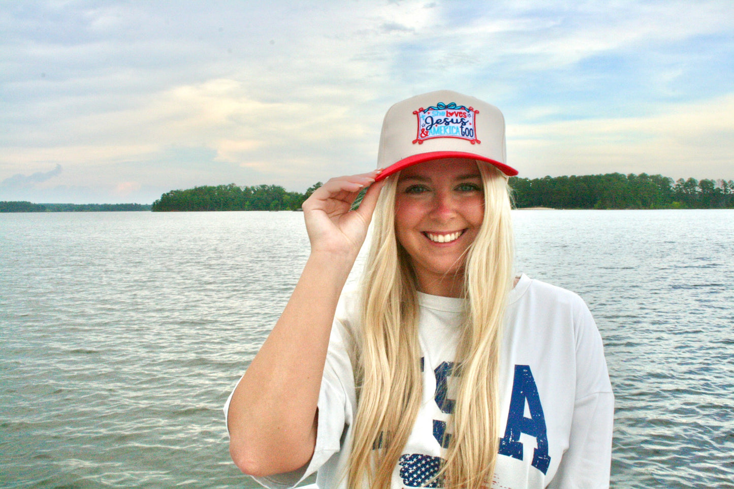 Loves Jesus & America Too Hat