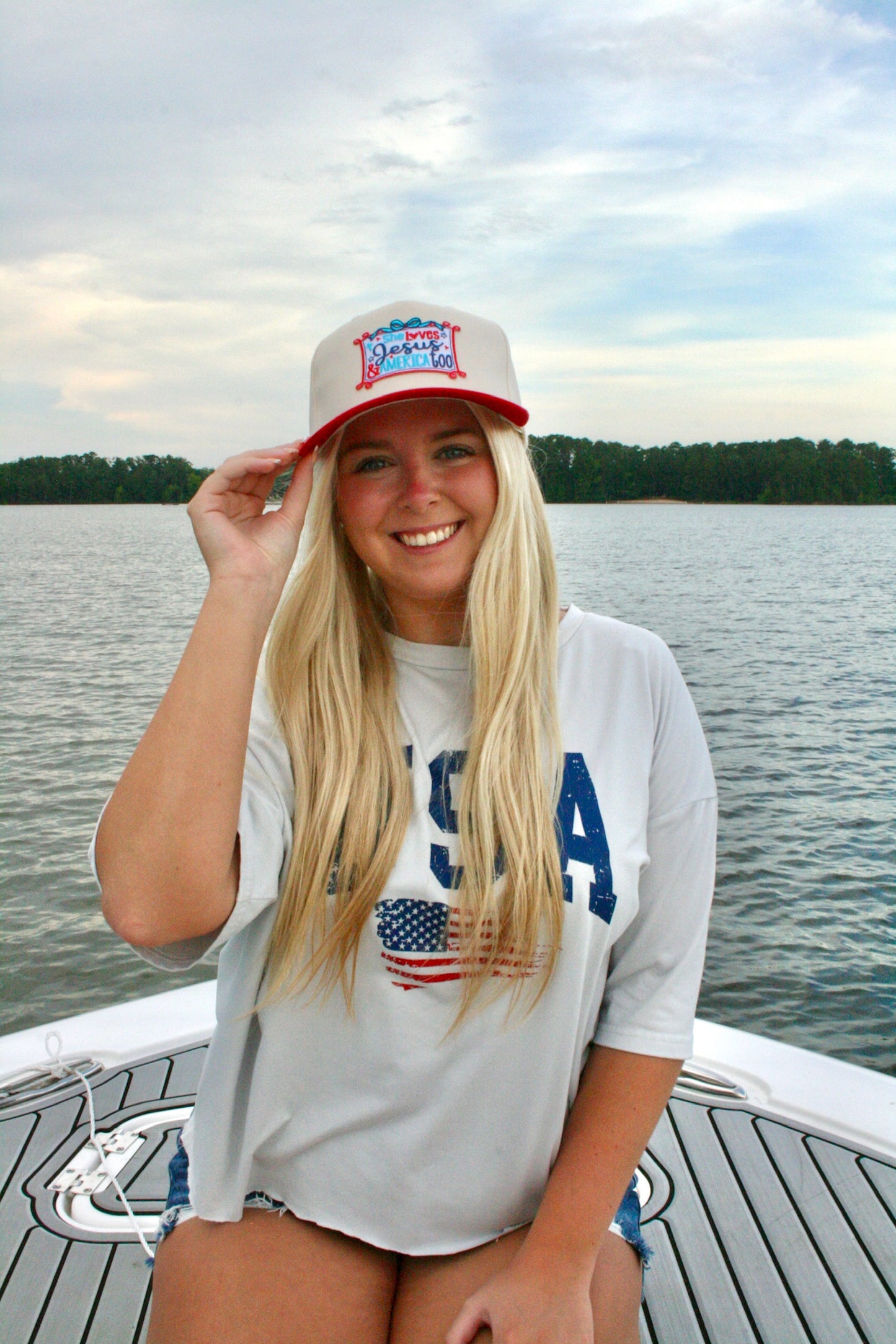 Loves Jesus & America Too Hat