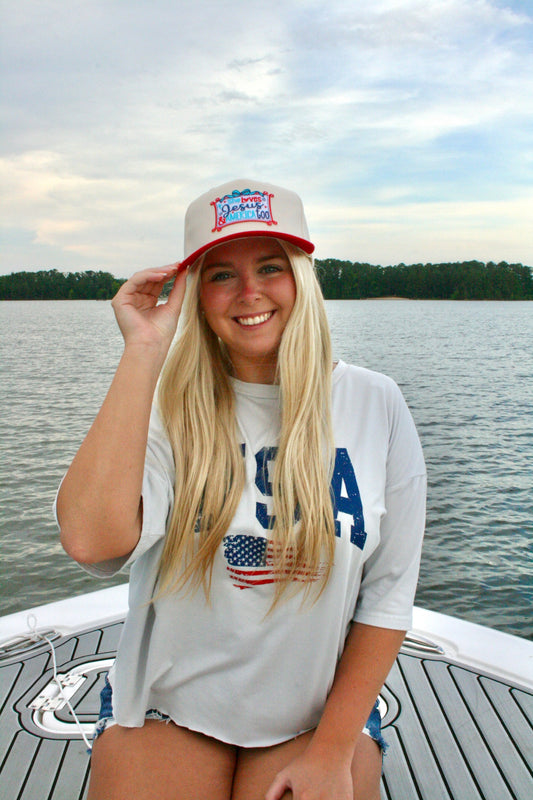 Loves Jesus & America Too Hat