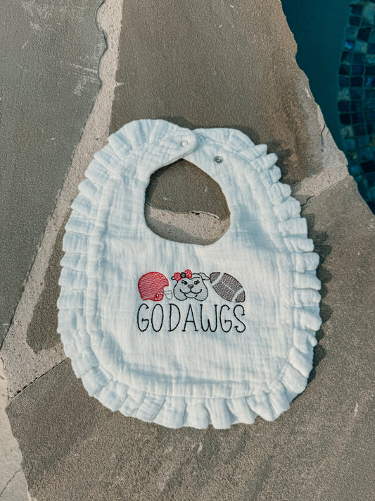 Girls Go Dawgs Bib