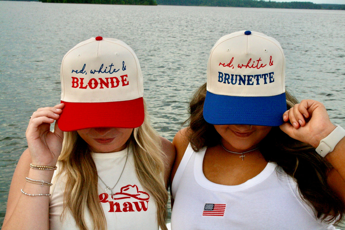Red, White, & Blonde Hat