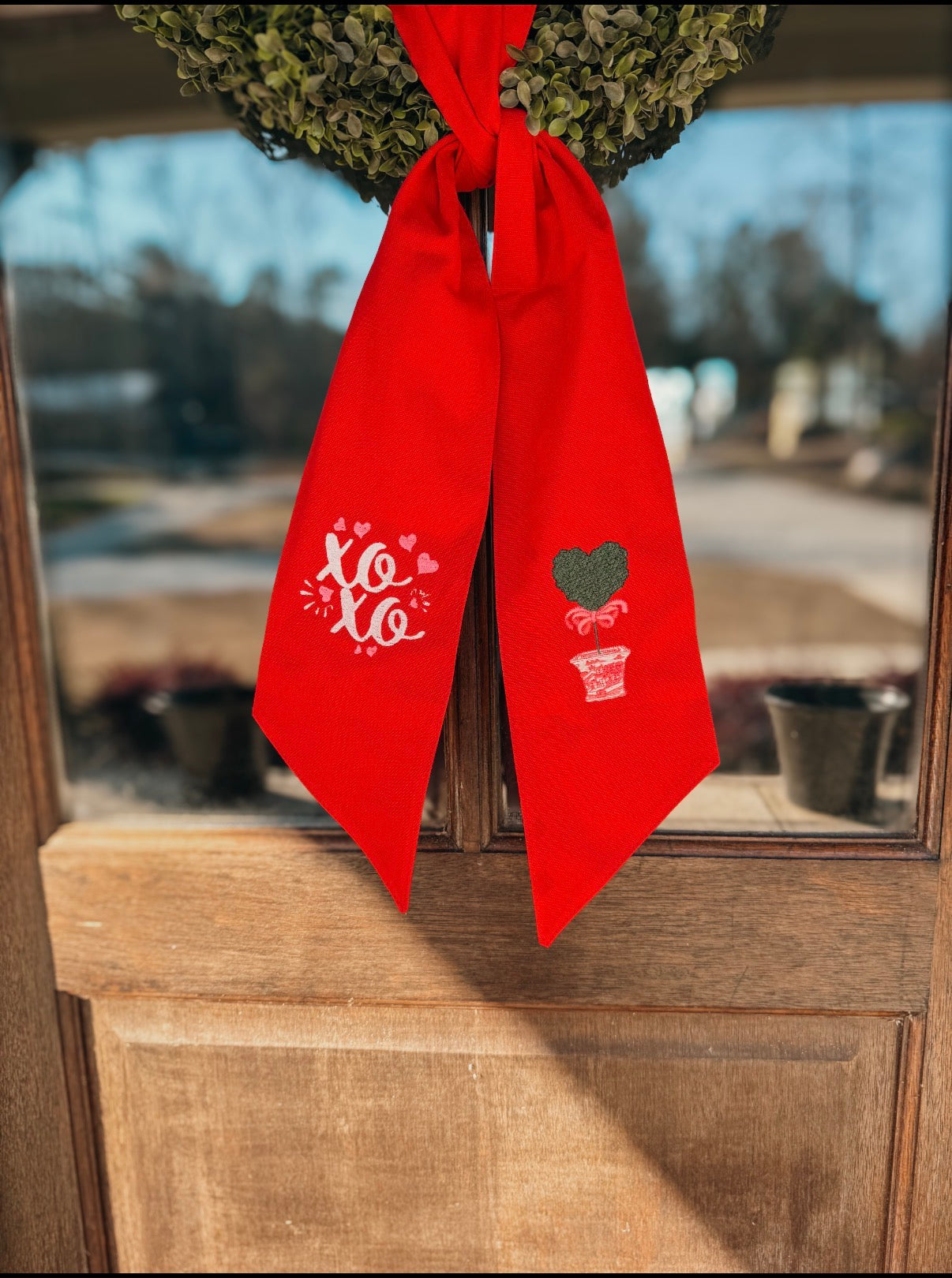 XOXO Wreath Sash