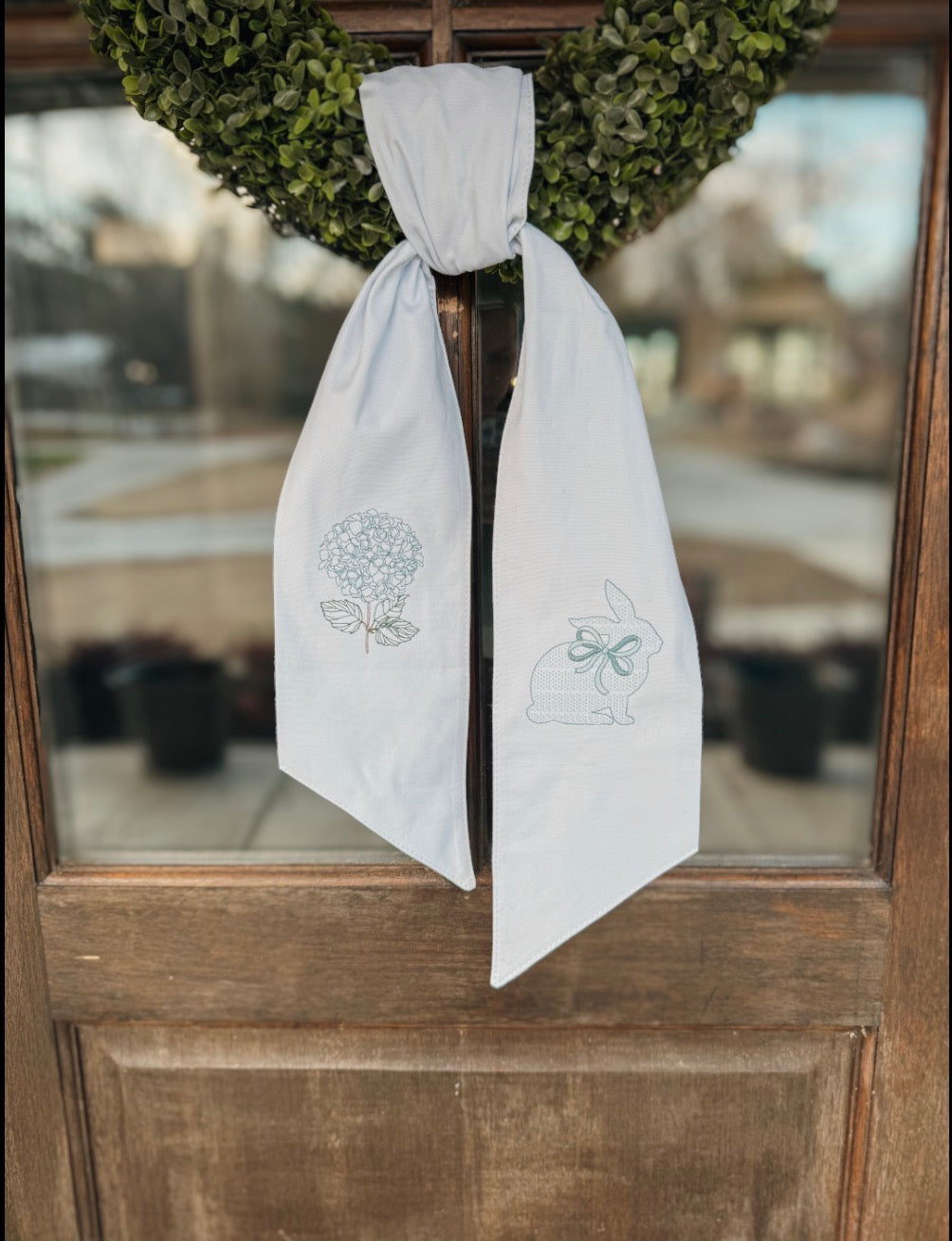 Hydrangea Bunny Wreath Sash