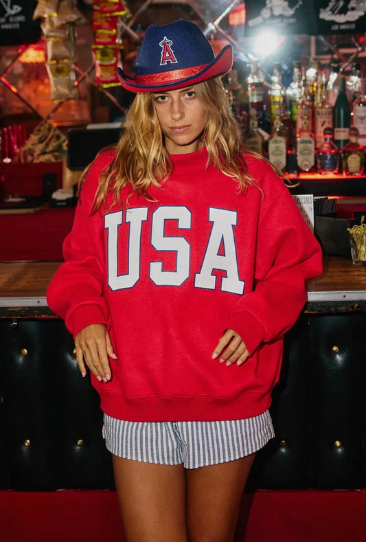 USA & Flag Reversible Mock Neck Sweatshirt Pre-Order